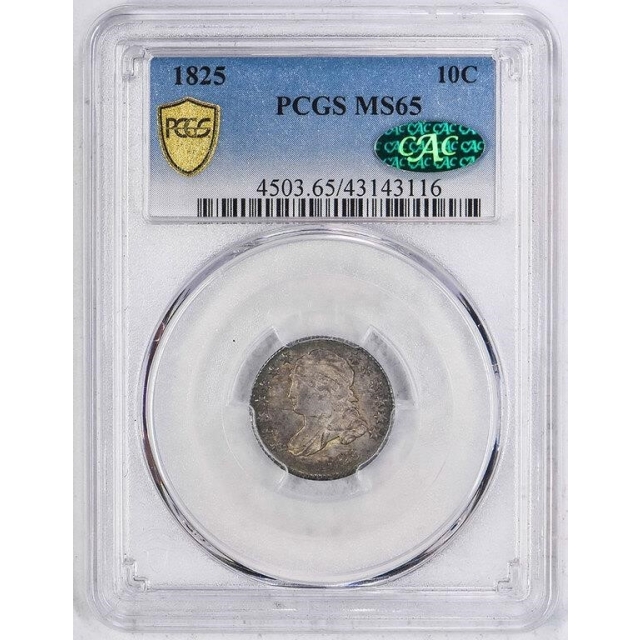 1825 10C Capped Bust Dime PCGS MS65 (CAC)