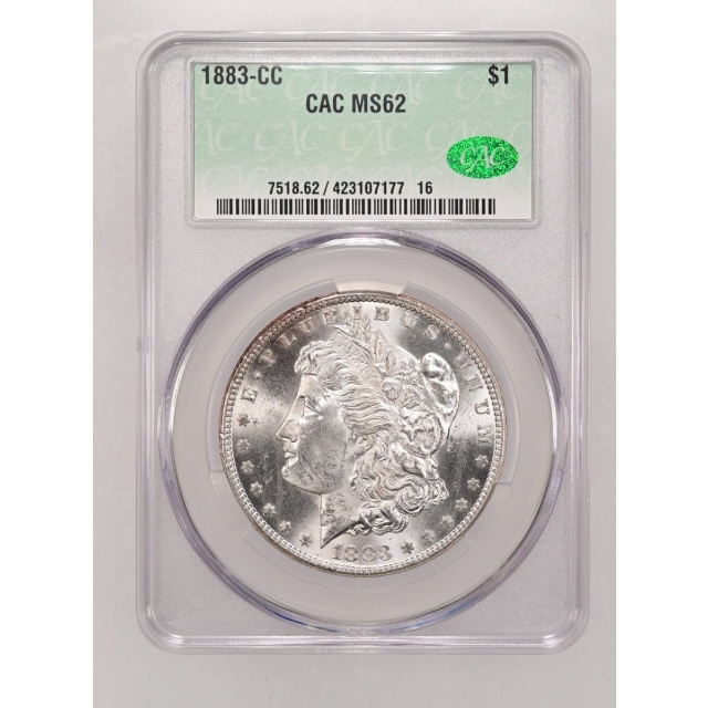 1883-CC $1 Morgan Dollar CACG MS62 (CAC)