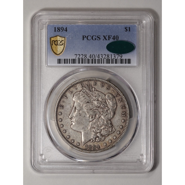 1894 $1 Morgan Dollar PCGS XF40 (CAC)