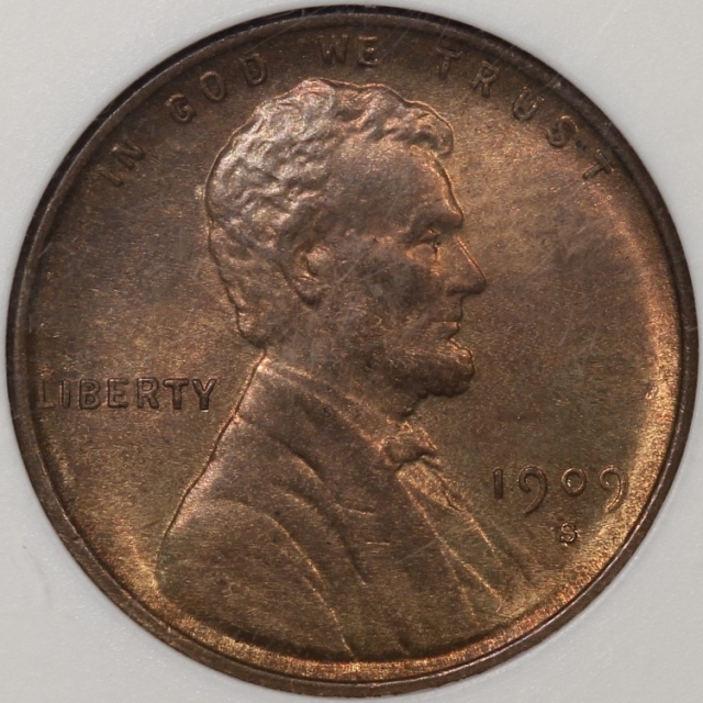 1909-S VDB 1C Lincoln Cent - Type 1 Wheat Reverse PCGS MS65RB