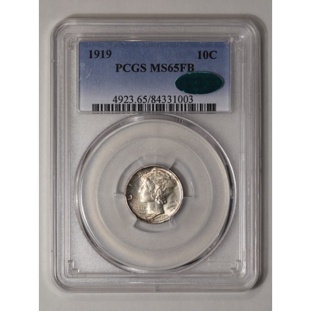 1919 10C Mercury Dime PCGS MS65FB (CAC)