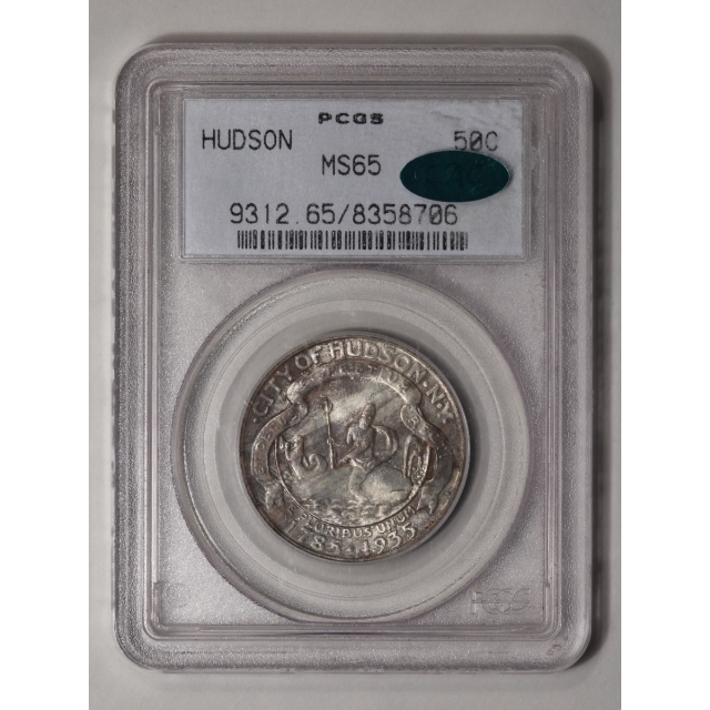 HUDSON 1935 50C Silver Commemorative PCGS MS65 (CAC)