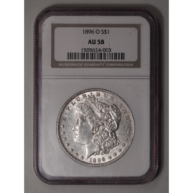 1896-O Morgan Dollar S$1 NGC AU58