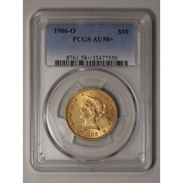 1906-O $10 Liberty Head Eagle PCGS AU58+