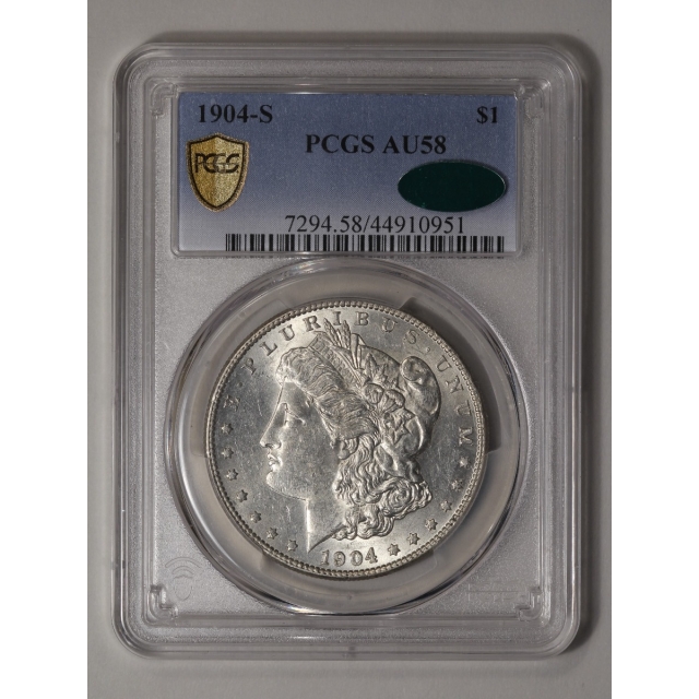 1904-S $1 Morgan Dollar PCGS AU58 (CAC)