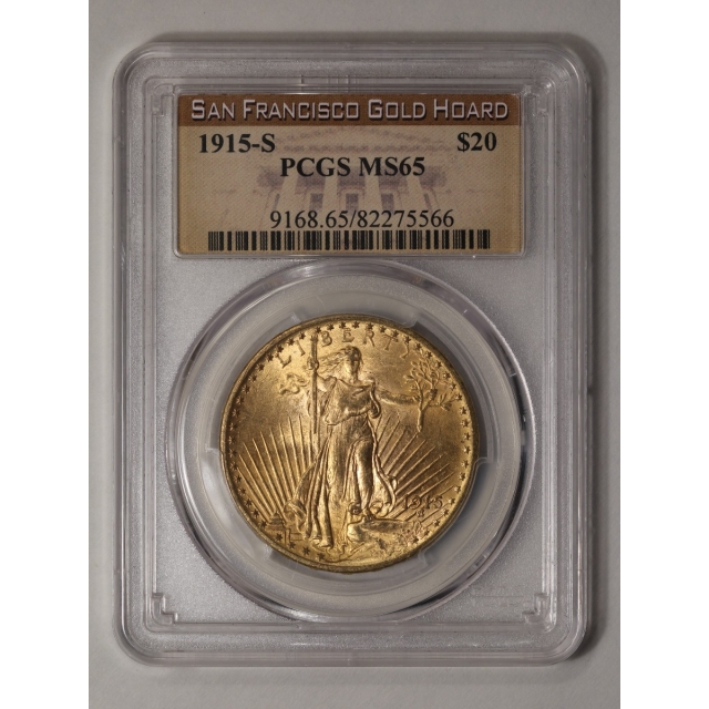 1915-S $20 Saint Gaudens PCGS MS65
