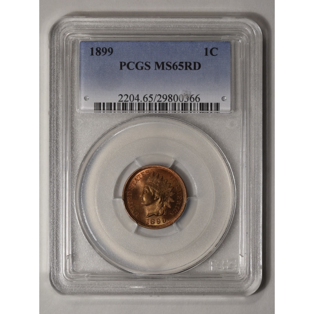 1899 1C Indian Cent - Type 3 Bronze PCGS MS65RD