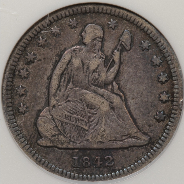 1842-O 25C Small Date Liberty Seated Quarter PCGS VF20