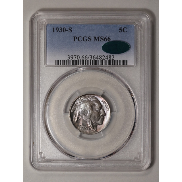 1930-S 5C Buffalo Nickel PCGS MS66 (CAC)