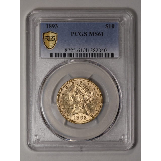 1893 $10 Liberty Head Eagle PCGS MS61