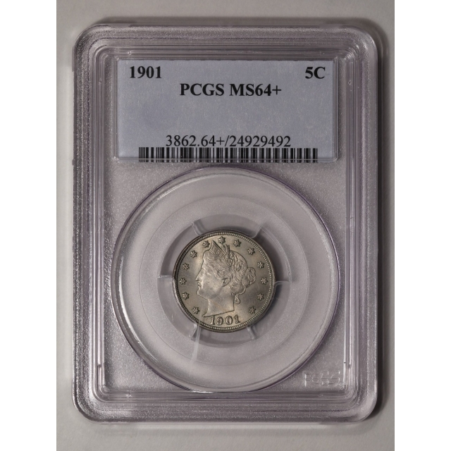 1901 5C Liberty Nickel PCGS MS64+