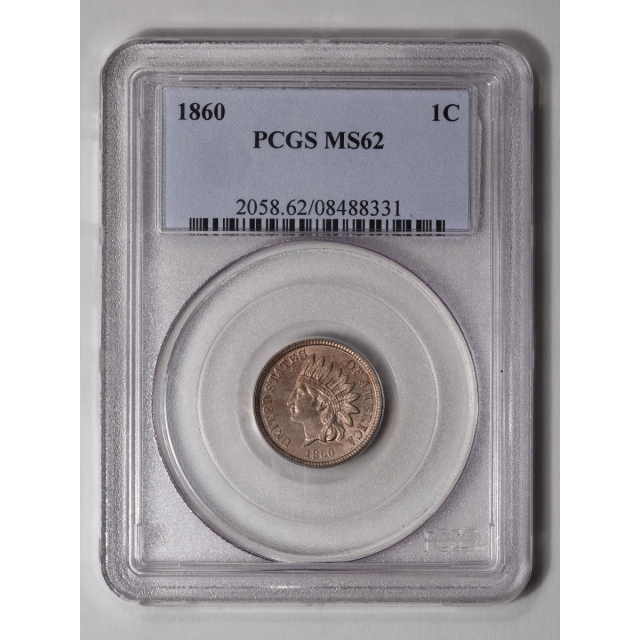1860 1C Indian Cent - Type 2 Copper-Nickel PCGS MS62