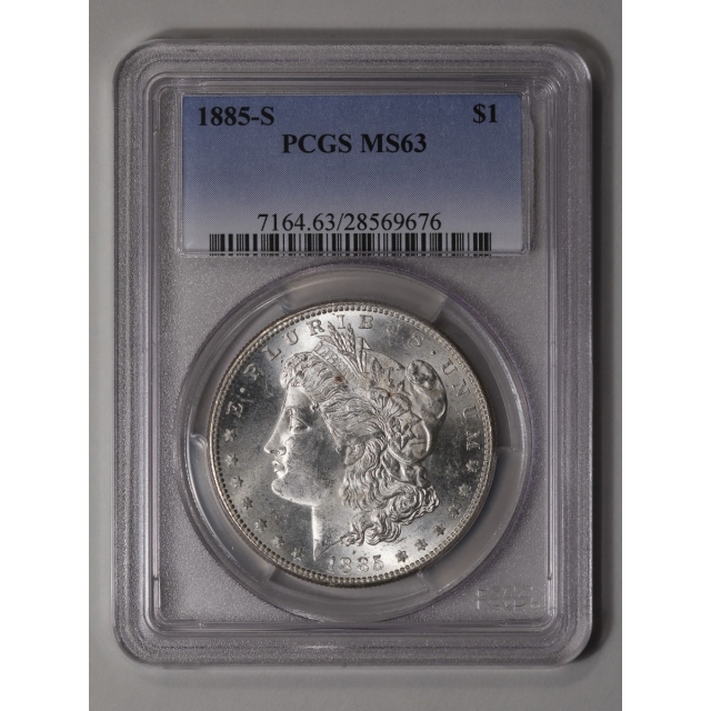 1885-S $1 Morgan Dollar PCGS MS63