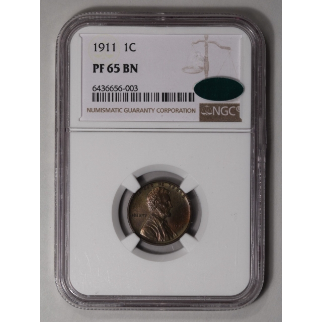 1911 Matte Proof Lincoln Cent 1C NGC PR65BN (CAC)