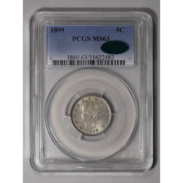 1899 5C Liberty Nickel PCGS MS63 (CAC)