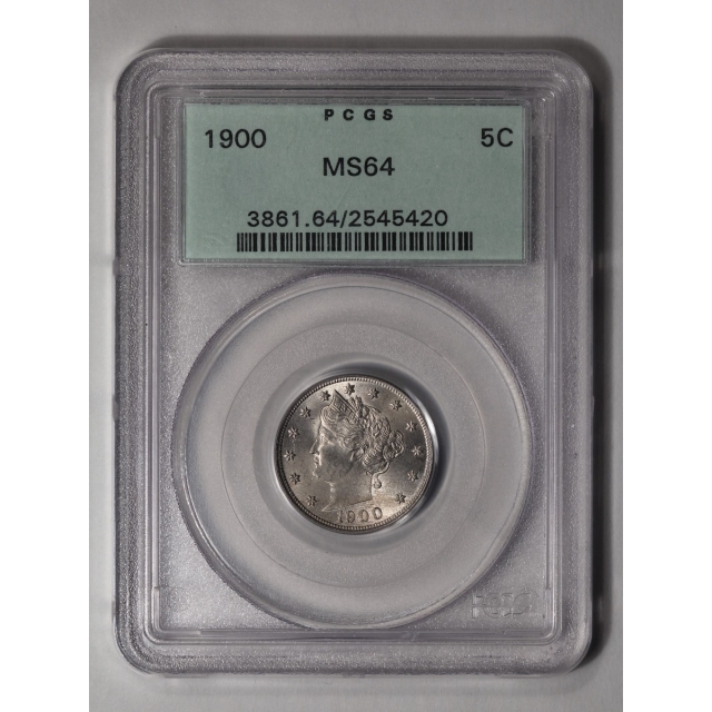 1900 5C Liberty Nickel PCGS MS64