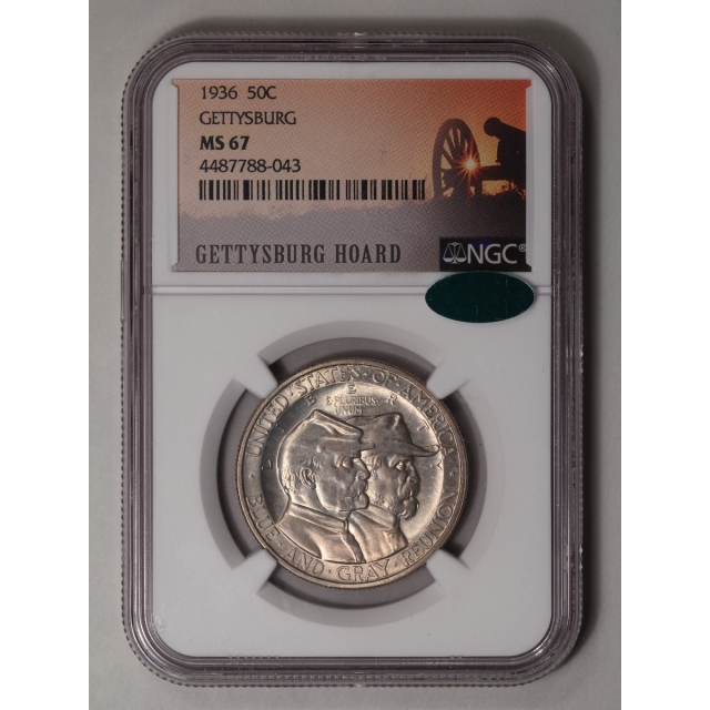GETTYSBURG 1936 Silver Commemorative 50C NGC MS67 (CAC)