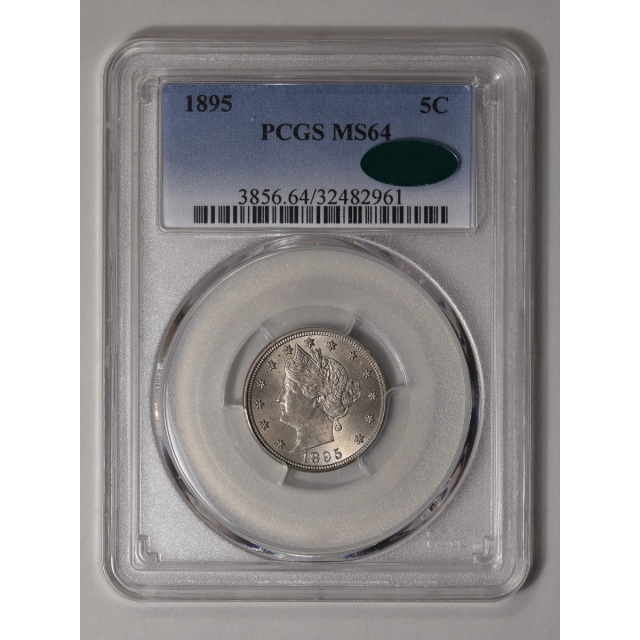 1895 5C Liberty Nickel PCGS MS64 (CAC)