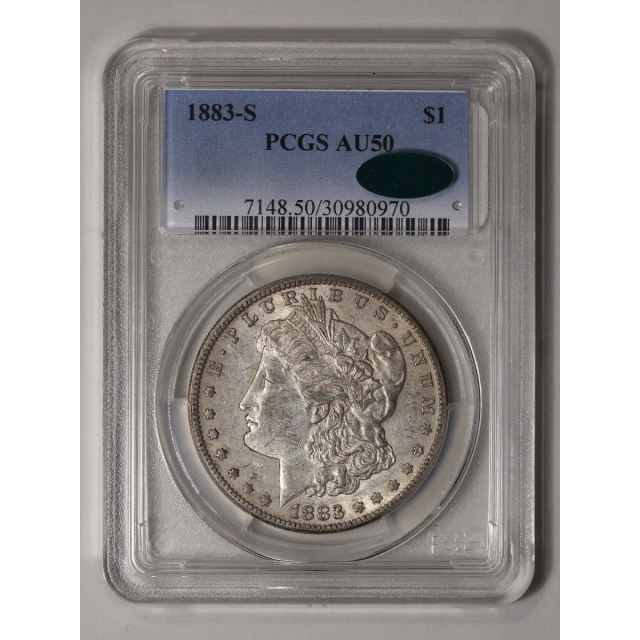 1883-S $1 Morgan Dollar PCGS AU50 (CAC)