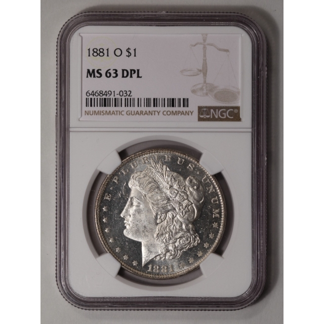 1881-O Morgan Dollar S$1 NGC MS63DMPL