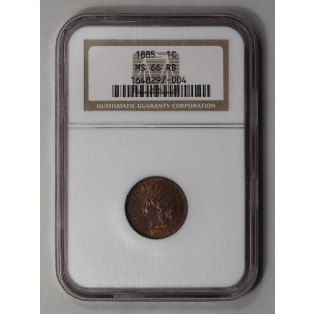 1885 1C Indian Cent - Type 3 Bronze NGC MS66 RB
