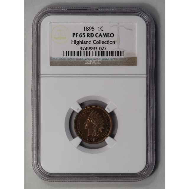1895 Bronze Indian Cent 1C NGC PR65RD CAM