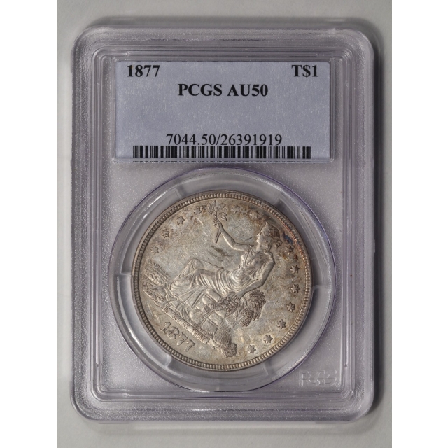 1877 T$1 Trade Dollar PCGS AU50