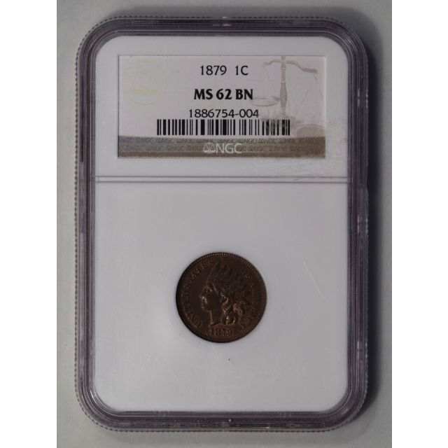 1879 Bronze Indian Cent 1C NGC MS62BN