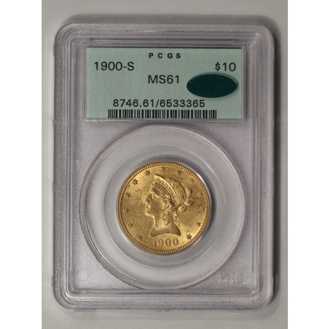 1900-S $10 Liberty Head Eagle PCGS MS61 (CAC)
