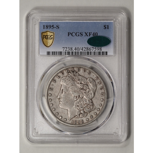 1895-S $1 Morgan Dollar PCGS XF40 (CAC)