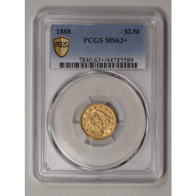 1888 $2.50 Liberty Head Quarter Eagle PCGS MS63+