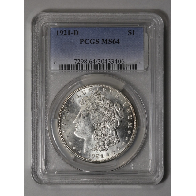 1921-D $1 Morgan Dollar PCGS MS64