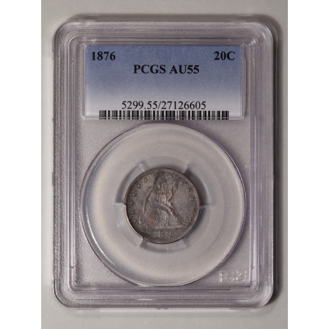 1876 Twenty-Cent Piece. PCGS AU-55