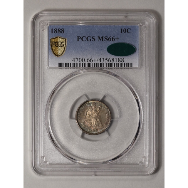 1888 10C Liberty Seated Dime PCGS MS66+ (CAC)