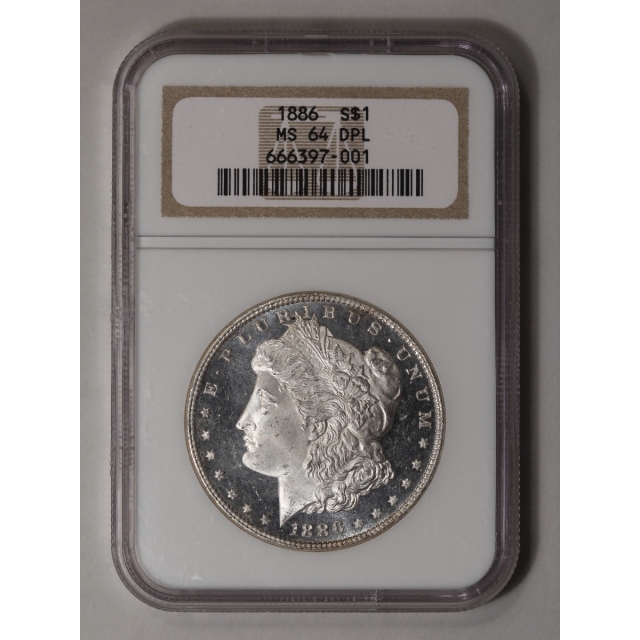 1886 Morgan Dollar NGC MS64 DPL