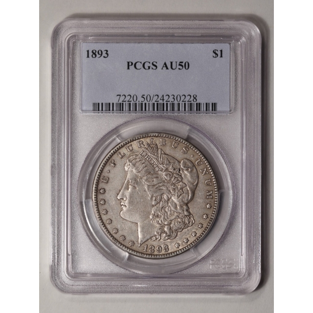 1893 $1 Morgan Dollar PCGS AU50
