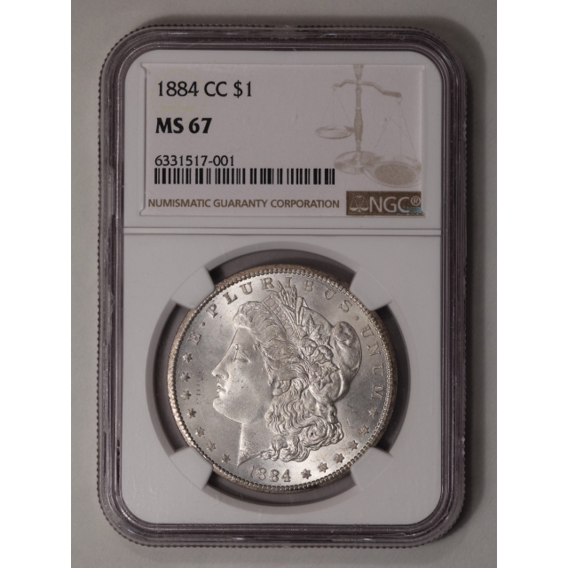 1884-CC Morgan Dollar S$1 NGC MS67