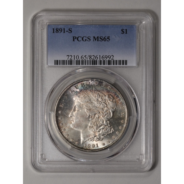 1891-S $1 Morgan Dollar PCGS MS65
