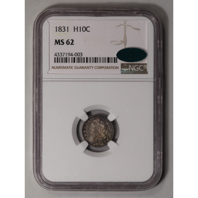 1831 Capped Bust Half Dime H10C NGC MS62 (CAC)