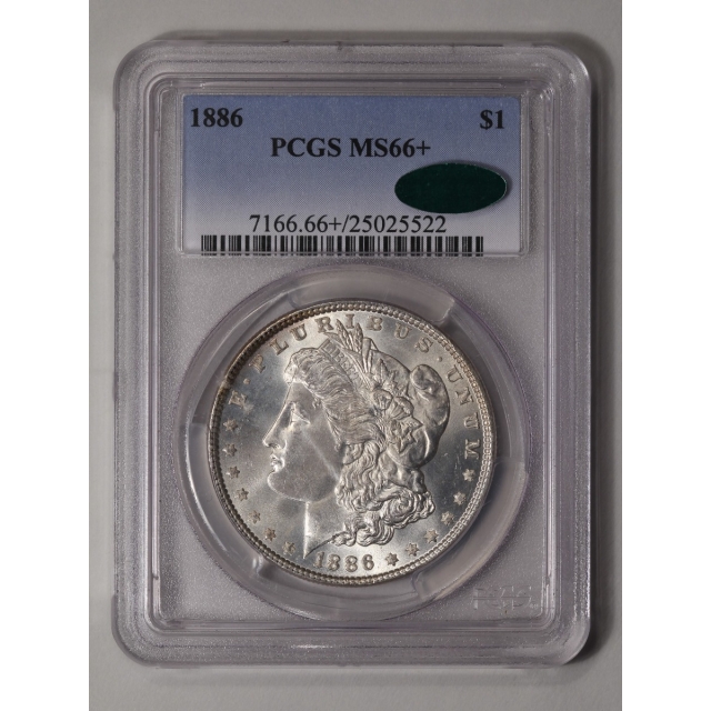 1886 $1 Morgan Dollar PCGS MS66+ (CAC)