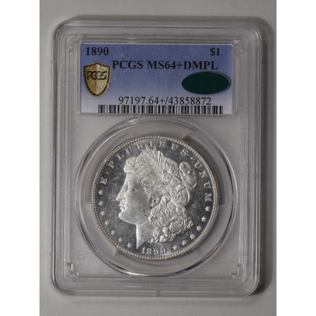 1890 $1 Morgan Dollar PCGS MS64+DMPL (CAC)