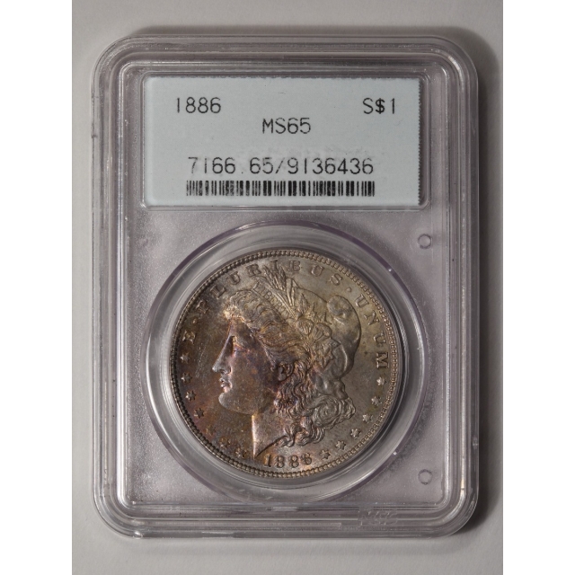 1886 $1 Morgan Dollar PCGS MS65