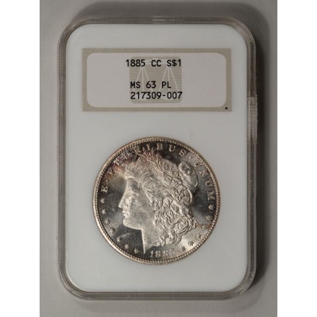 1885-CC $1 Morgan Dollar NGC MS63 Prooflike