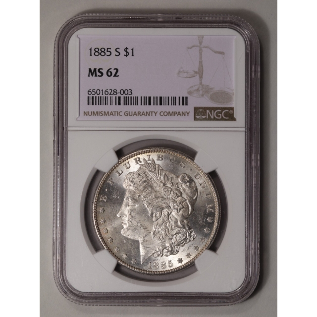 1885-S Morgan Dollar S$1 NGC MS62