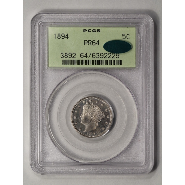 1894 5C Liberty Nickel PCGS PR64 (CAC)