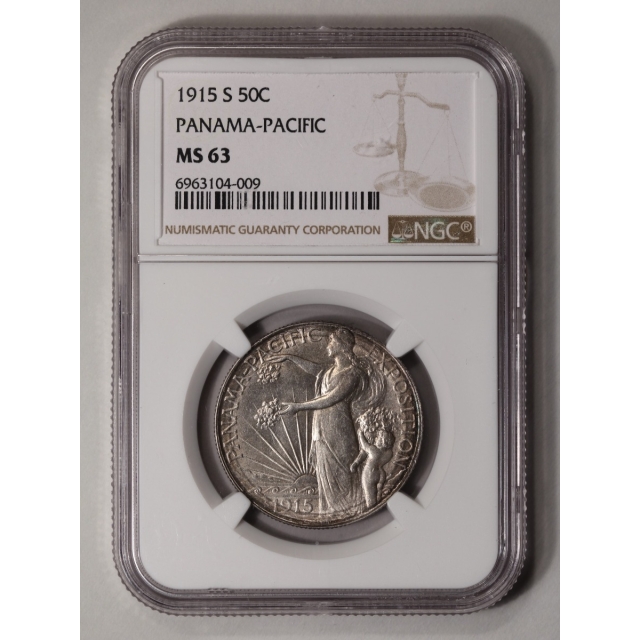 PANAMA PACIFIC 1915-S Silver Commemorative 50C NGC MS63