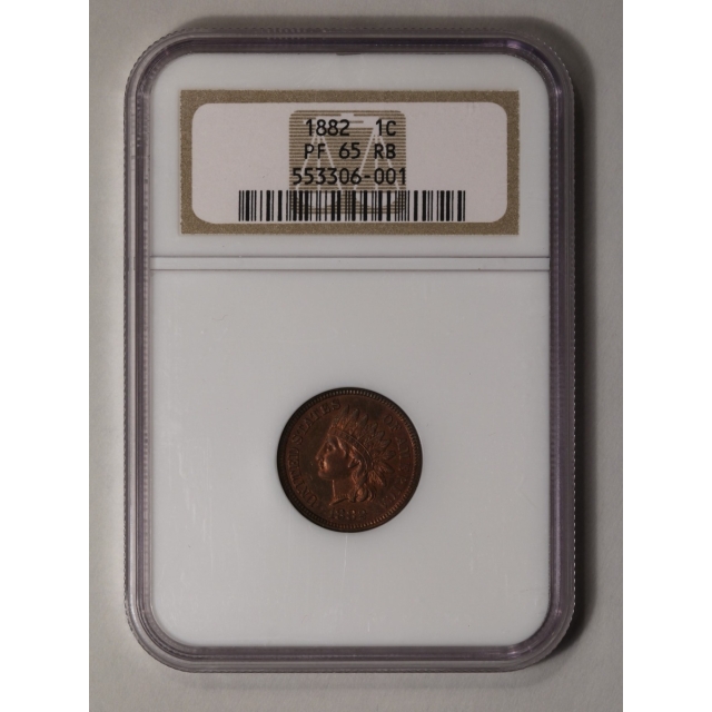 1882 1C Indian Cent - Type 3 Bronze NGC PF 65 RB