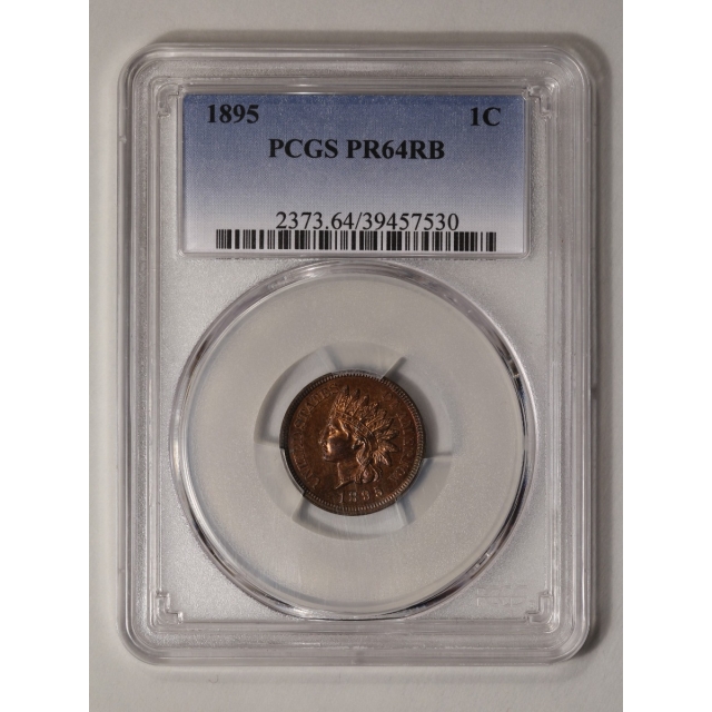 1895 1C Indian Cent - Type 3 Bronze PCGS PR64RB