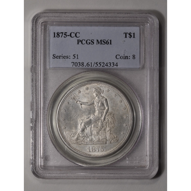 1875-CC T$1 Trade Dollar PCGS MS61