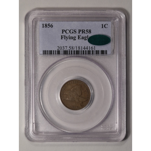 1856 1C Flying Eagle Cent PCGS PR58 (CAC)